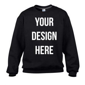 Customize Black Cotton Sweatshirt