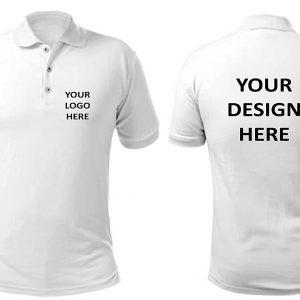 Customize Dry Fit White Collar T-shirt