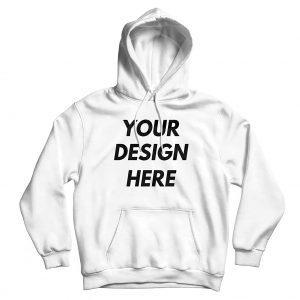 Customize White Cotton Hoodie