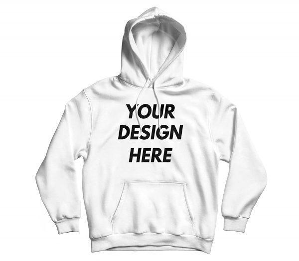 Customize White Cotton Hoodie