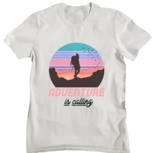 Adventure Calling White Cotton T-shirt