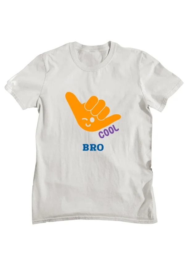 Cool Bro Printed White T-shirt