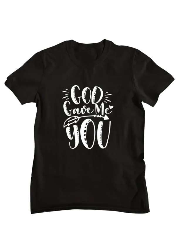 Couple t-shirt set "God Gave Me You" graphic print, matching design.