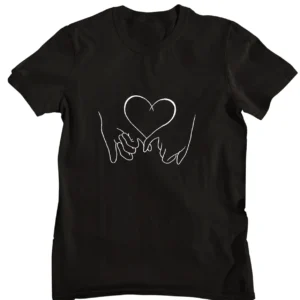 Couple Hands Printed T-shirt
