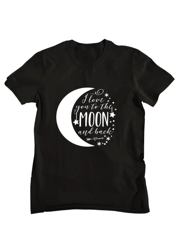 I Love You to The Moon Printed T-shirt