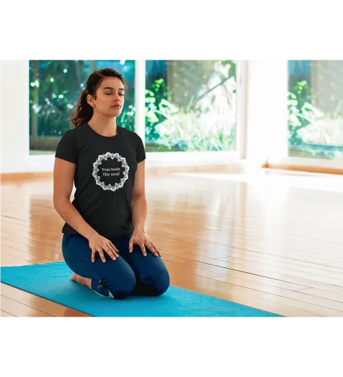 Yoga Heals The Soul Printed T-shirt - Image 2