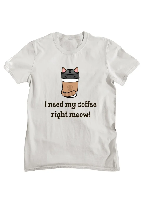 Coffee and Meow Sleeve T-shirt