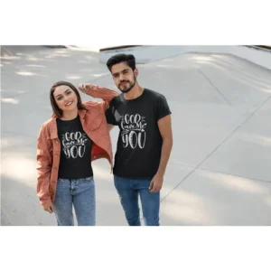 Couple Half Sleeve Printed T-shirt