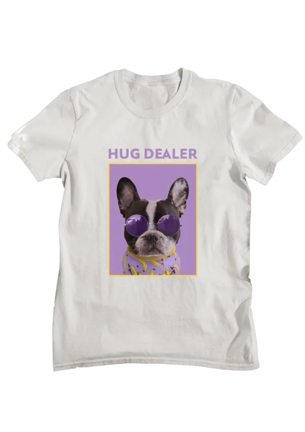 Hug Dealer Dog Lover Printed T-shirt