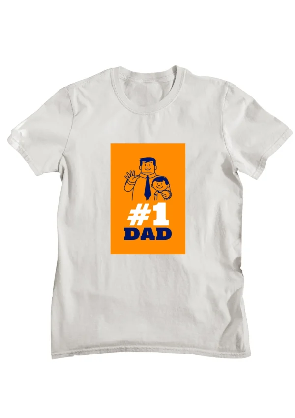 No 1 Dad Half Sleeve Printed T-shirt