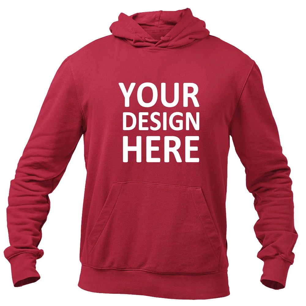 Customize Cotton Maroon Color Hoodie