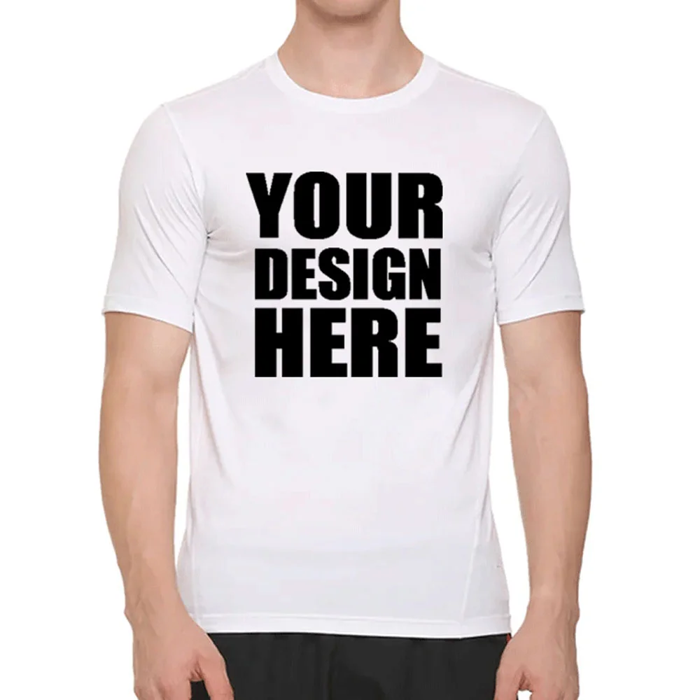 Customize White Color Round Neck Half Sleeve T-shirt