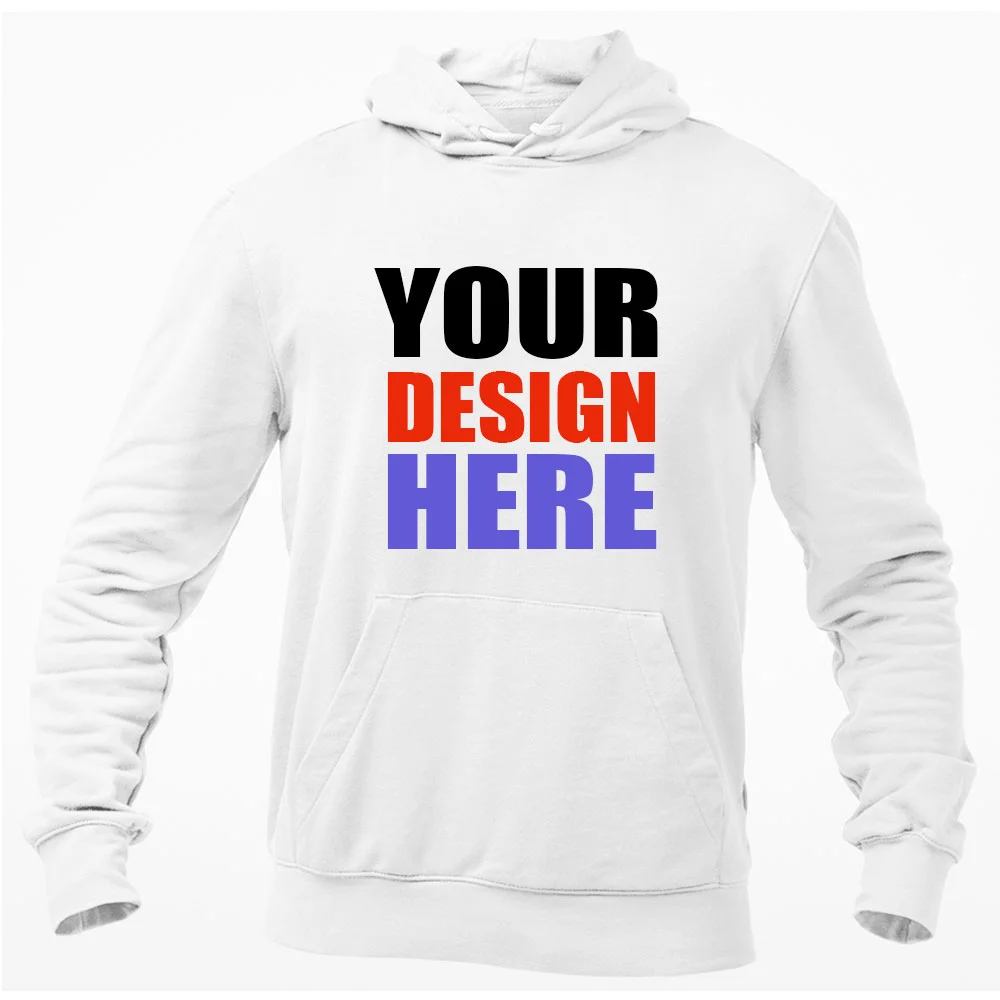 Customize Cotton White Color Hoodie